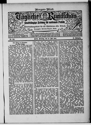 Tägliche Rundschau vom 19.07.1904