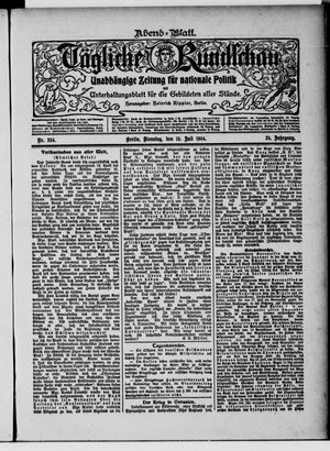 Tägliche Rundschau vom 19.07.1904