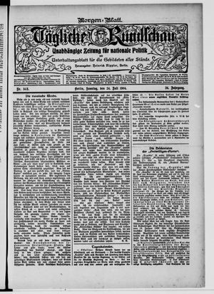 Tägliche Rundschau vom 24.07.1904
