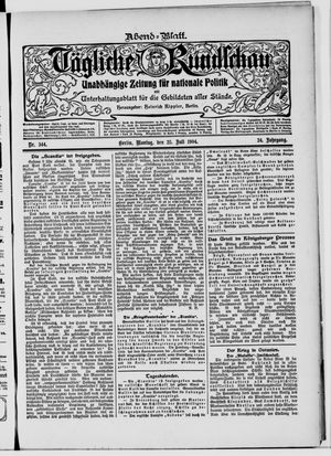 Tägliche Rundschau on Jul 25, 1904