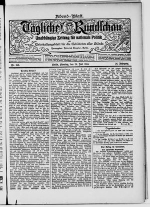 Tägliche Rundschau vom 26.07.1904