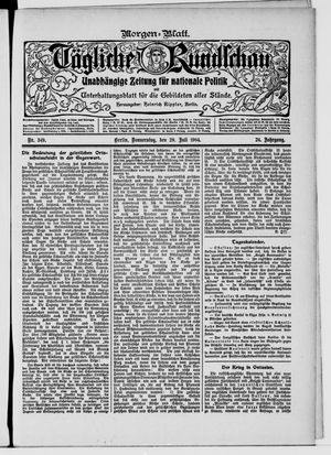 Tägliche Rundschau vom 28.07.1904