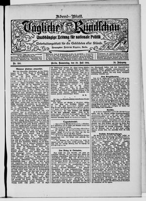 Tägliche Rundschau vom 28.07.1904