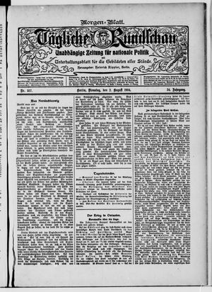 Tägliche Rundschau on Aug 2, 1904