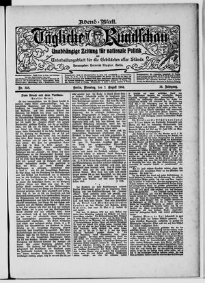 Tägliche Rundschau on Aug 2, 1904