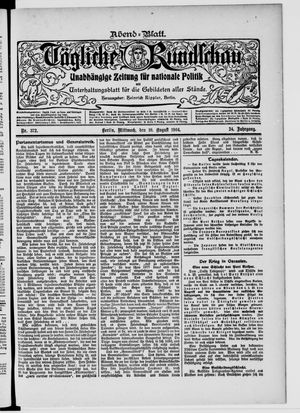 Tägliche Rundschau vom 10.08.1904