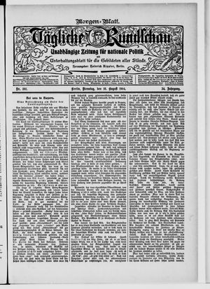 Tägliche Rundschau on Aug 16, 1904