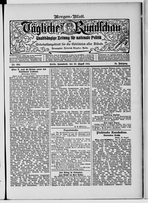Tägliche Rundschau vom 20.08.1904