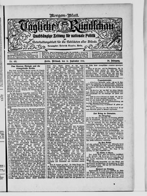 Tägliche Rundschau on Sep 14, 1904