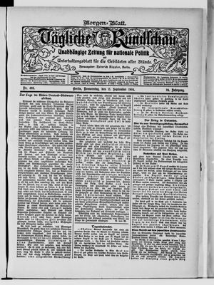 Tägliche Rundschau vom 15.09.1904