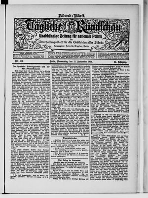 Tägliche Rundschau vom 15.09.1904