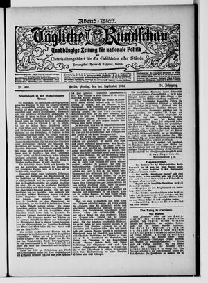 Tägliche Rundschau vom 30.09.1904