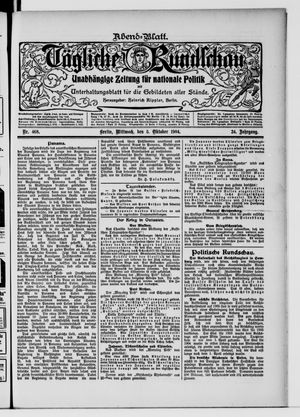 Tägliche Rundschau on Oct 5, 1904