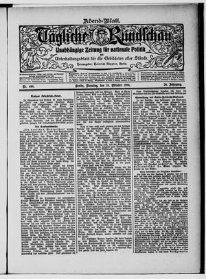 Tägliche Rundschau vom 18.10.1904