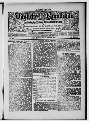 Tägliche Rundschau on Oct 19, 1904