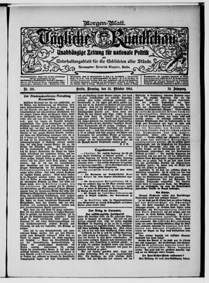 Tägliche Rundschau vom 25.10.1904
