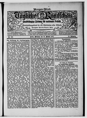 Tägliche Rundschau vom 26.10.1904