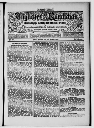 Tägliche Rundschau vom 26.10.1904