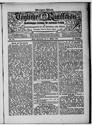 Tägliche Rundschau vom 27.10.1904