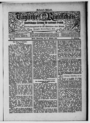 Tägliche Rundschau vom 27.10.1904