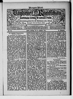 Tägliche Rundschau vom 30.10.1904
