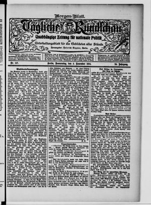 Tägliche Rundschau on Nov 3, 1904