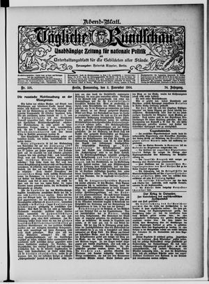 Tägliche Rundschau on Nov 3, 1904