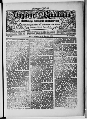 Tägliche Rundschau vom 09.11.1904