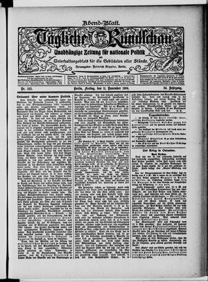 Tägliche Rundschau vom 11.11.1904