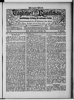 Tägliche Rundschau vom 18.11.1904