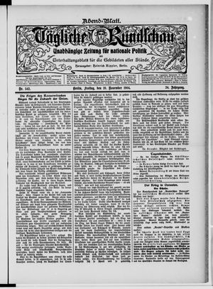 Tägliche Rundschau vom 18.11.1904