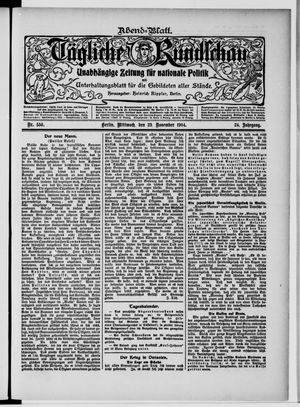 Tägliche Rundschau on Nov 22, 1904