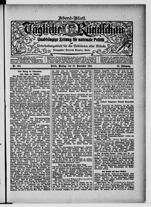 Tägliche Rundschau vom 28.11.1904