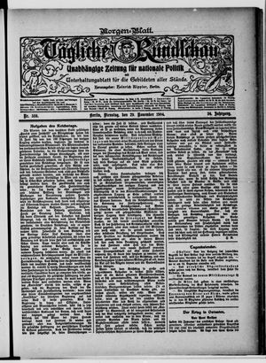 Tägliche Rundschau on Nov 29, 1904