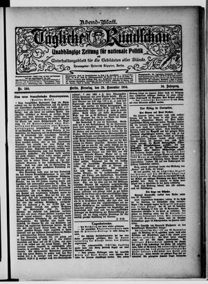 Tägliche Rundschau on Nov 29, 1904