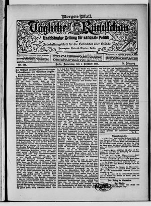 Tägliche Rundschau vom 01.12.1904