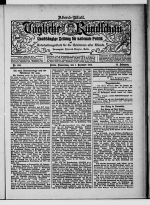 Tägliche Rundschau vom 01.12.1904
