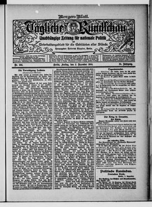Tägliche Rundschau vom 02.12.1904
