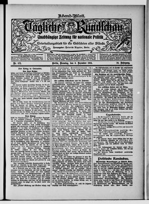 Tägliche Rundschau vom 06.12.1904