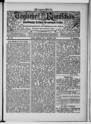 Tägliche Rundschau vom 07.12.1904