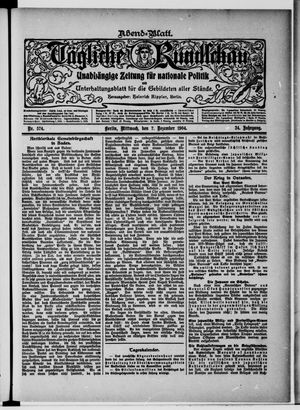Tägliche Rundschau vom 07.12.1904