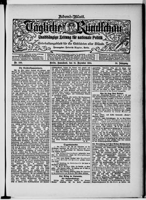 Tägliche Rundschau vom 10.12.1904