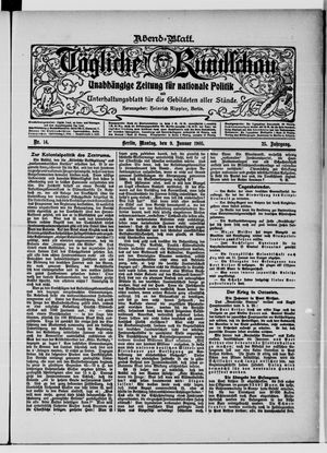 Tägliche Rundschau vom 09.01.1905