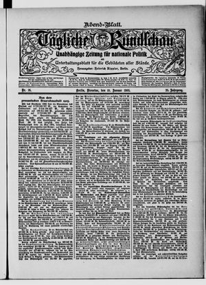 Tägliche Rundschau vom 10.01.1905