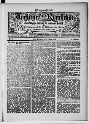 Tägliche Rundschau vom 11.01.1905