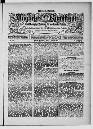 Tägliche Rundschau vom 11.01.1905