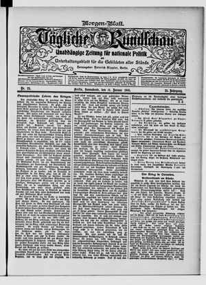 Tägliche Rundschau vom 14.01.1905