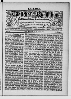 Tägliche Rundschau vom 14.01.1905