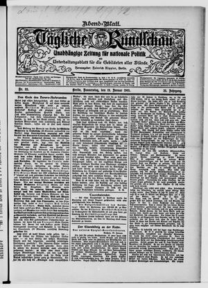 Tägliche Rundschau vom 19.01.1905