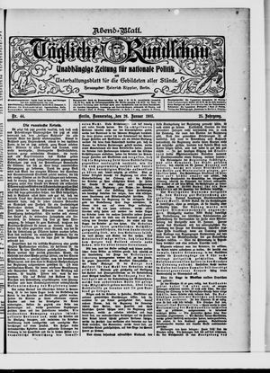 Tägliche Rundschau on Jan 26, 1905